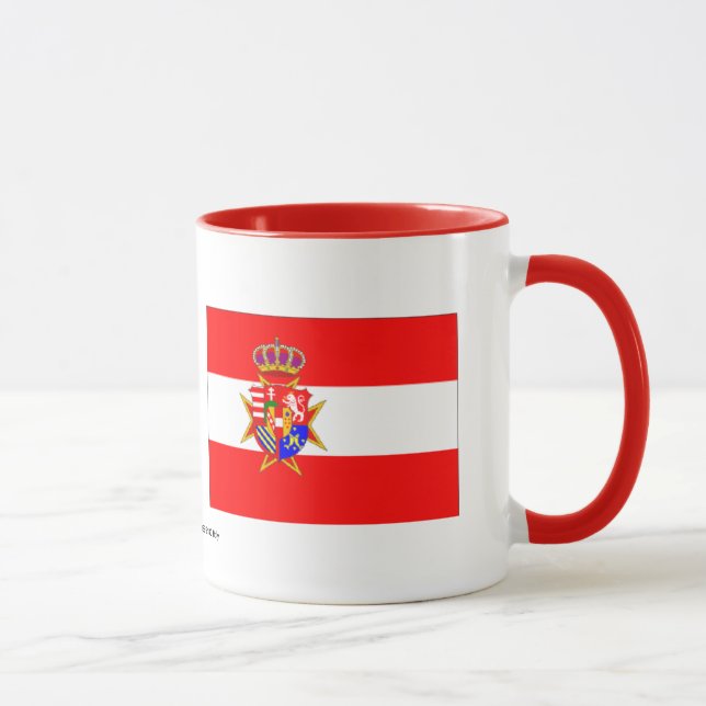 Red White Banner Grand Duchy of Tuscany Mug (Right)