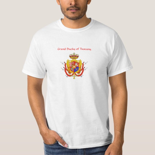 Red White Banner Grand Duchy of Tuscany T-Shirt (Front)