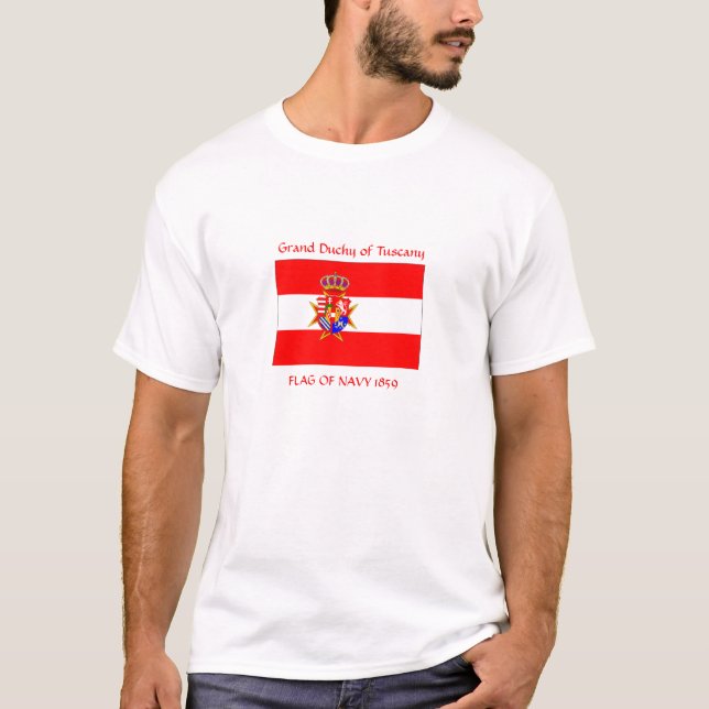 Red White Banner Grand Duchy of Tuscany T-Shirt (Front)