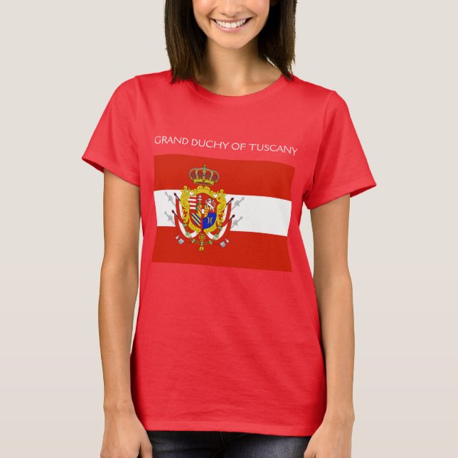 Red White Banner Grand Duchy of Tuscany T-Shirt (Front)