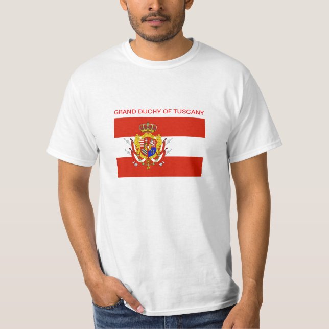 Red White Banner Grand Duchy of Tuscany T-Shirt (Front)