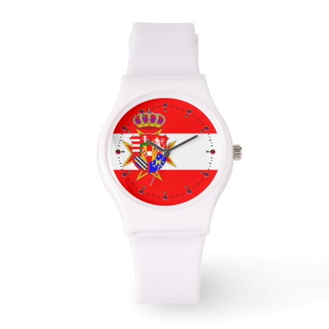 Red White Banner Grand Duchy of Tuscany Watch (Front)