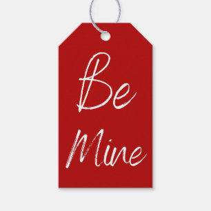 Red & White Be Mine Valentine Gift Tags