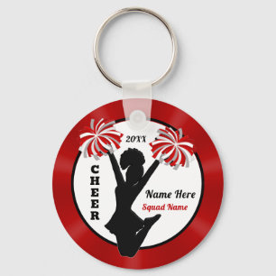 Red, White, Black, Cheap, Cheerleader Party Favors Key Ring