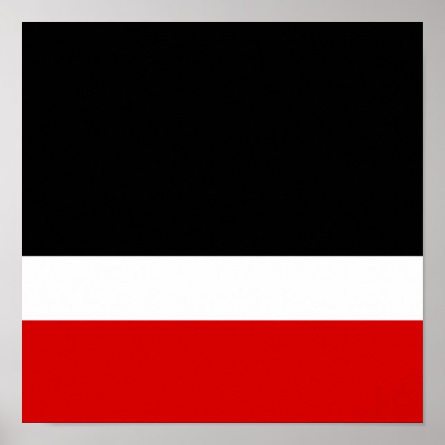 Red White Black Colorblock Poster (Front)