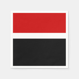 Red White Black Colour Block Style Design  Napkin