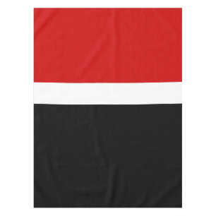 Red White Black Colour Block Style Design  Tablecloth