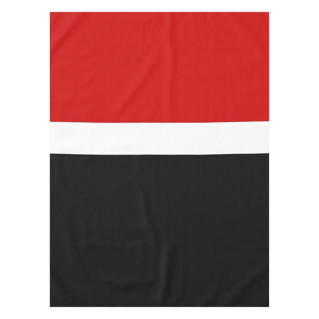 Red White Black Colour Block Style Design  Tablecloth (Front)
