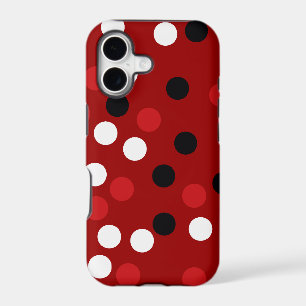 red white black dots pattern