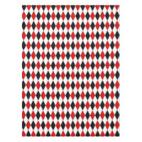 Red White Black Harlequin Diamond Pattern