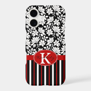 Red, white & black name / initial