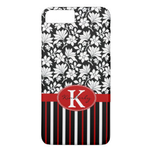Red, white & black name / initial iPhone 8 plus/7 plus case