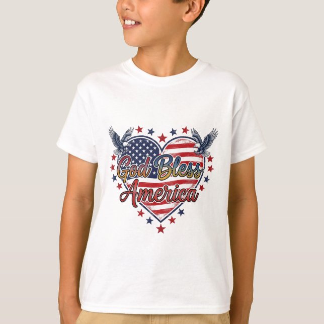 Red, White & Blessed T-shirt design  (Front)