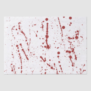 Red & White Bloody Splatter, Fun Halloween Tissue Paper