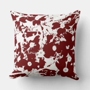 Red/White Blossom Pillow