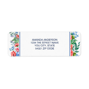 Red White Blue 4th Of July Party Return Address