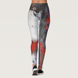 Red White Blue Abstract ll Leggings