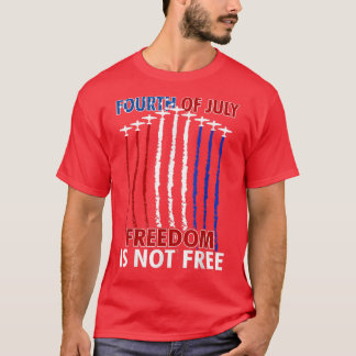 Red White Blue Air Force 4th july Proud USA Indepe T-Shirt