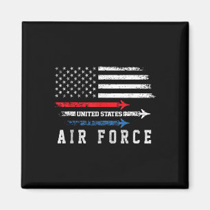 Red White Blue Air Force Flyover Proud American In Magnet