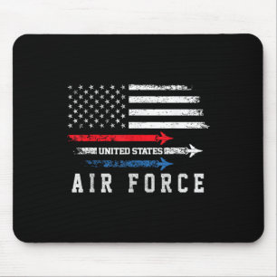 Red White Blue Air Force Flyover Proud American In Mouse Mat