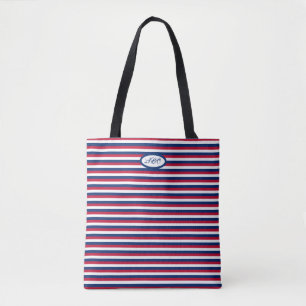 Red, White & Blue All Over Print Tote