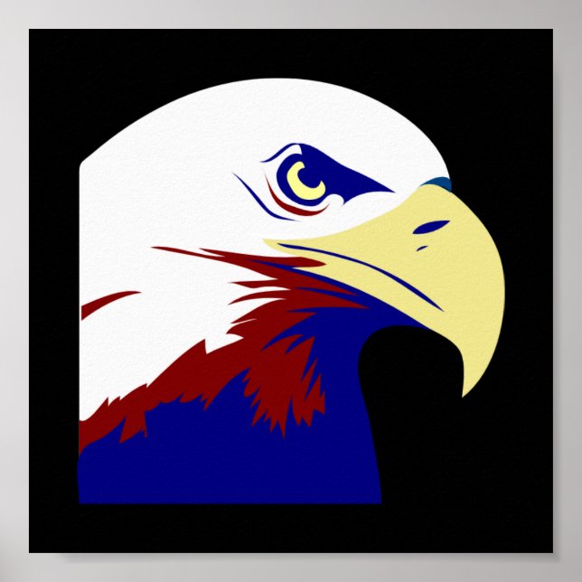 Red, White & Blue American Eagle Poster (Front)