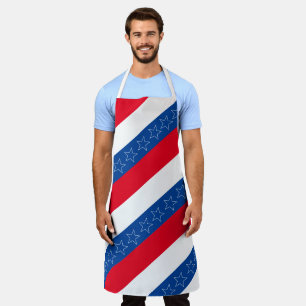 Red, white, & blue American patriotic Apron