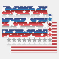 Red White Blue American USA 4th July Independence 
