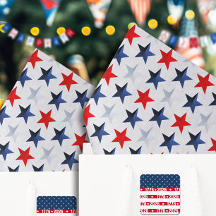 Red White & Blue Americana Stars Tissue Paper