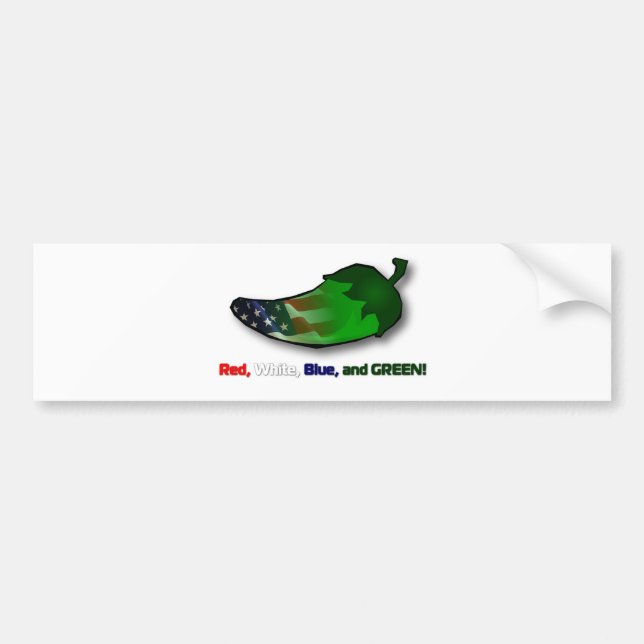 Red, White, Blue and Green Bumper Sticker (Front)