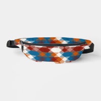 red white blue and orange geometric