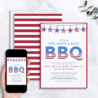 Red White & Blue BBQ 4th of July Independence Day