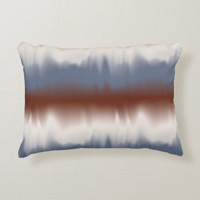 Red, White, & Blue Blended Modern Design Decorative Cushion (Front)