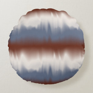 Red, White, & Blue Blended Modern Design Round Cushion