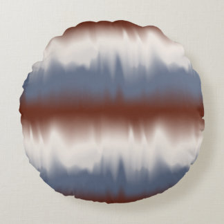 Red, White, & Blue Blended Modern Design Round Cushion