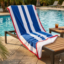 Red White Blue Cabana Stripe 