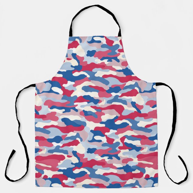 Red White & Blue Camouflage Apron (Front)