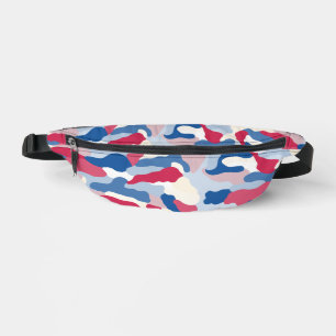 Red White & Blue Camouflage Bum Bags