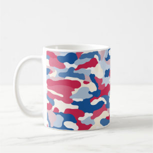 Red White & Blue Camouflage Coffee Mug