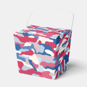 Red White & Blue Camouflage Favour Box