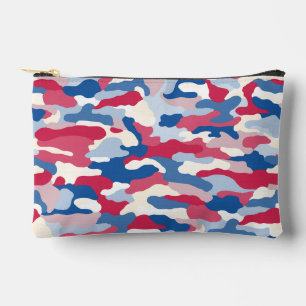 Red White & Blue Camouflage Small Accessory Pouch
