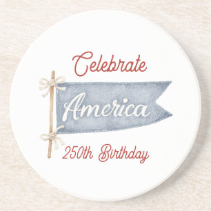 Red White Blue Celebrate America Coaster