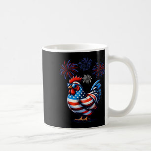 Red White Blue Chicken Farm Animal Patriotic 4th O Coffee Mug