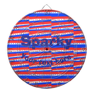 Red White Blue Circles Stripes  Dartboard