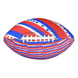 Red White Blue Circles Stripes Football American Football
