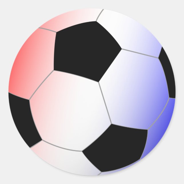 Red, White, & Blue Classic Round Sticker (Front)