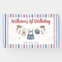 Red White & Blue Clothes Boy Birthday