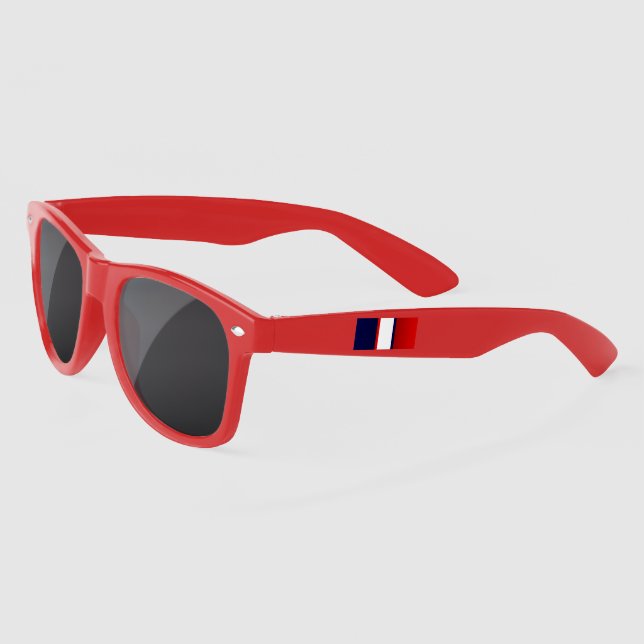 Red White & Blue Contemporary Design Sunglasses (Left)