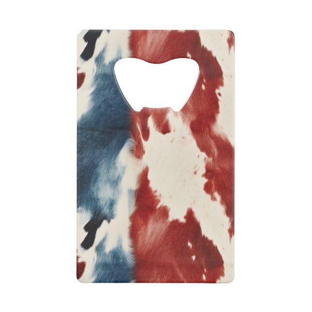 Red White Blue Cow Animal Print (Front)