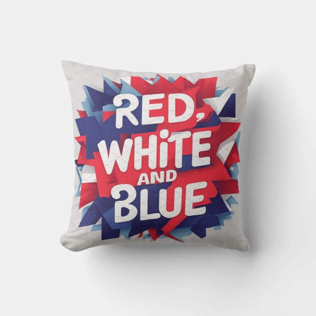 Red White & Blue Cushion (Front)